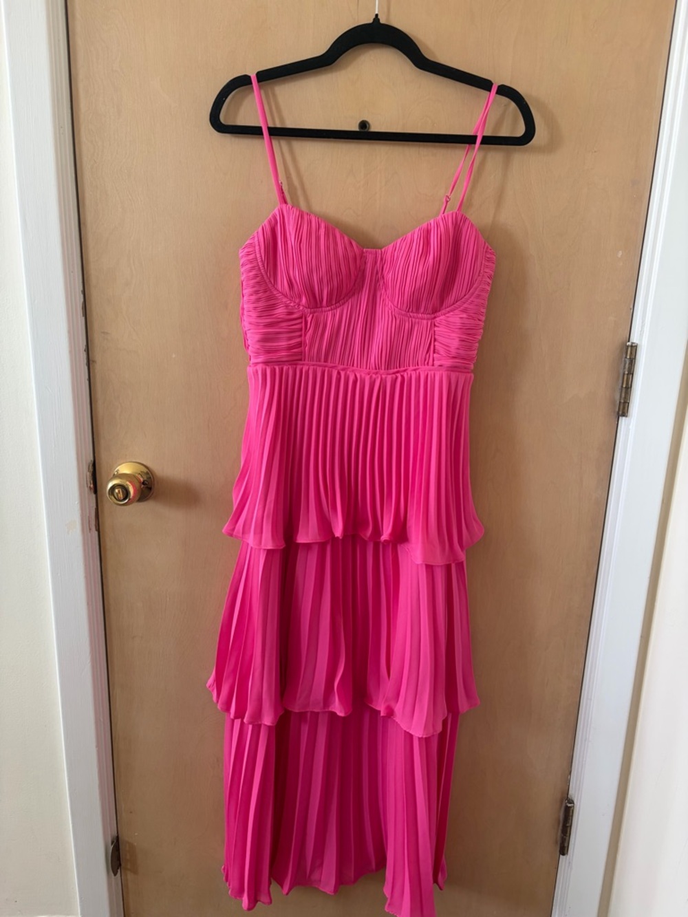 Lulu's Bright Hot Pink Spaghetti Strap Dress